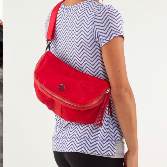 lululemon athletica Handbags - Lululemon good fortune bag red/ currant. RARE crossbody belt bag